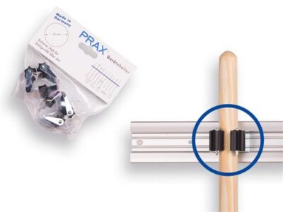 Steelklem PRAX rond 25 mm (per 2 stuks in blisterverpakking)