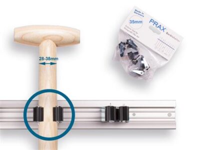 Steelklem PRAX rond 35 mm (per 2 stuks in blisterverpakking)