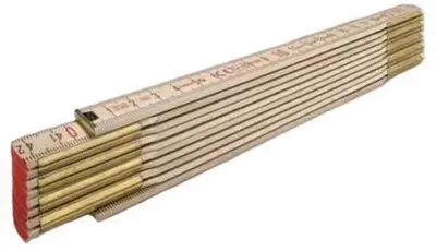 BMI duimstok hout geel 1m