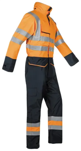 Sioen winteroverall Carret FR-AST fluororanje/marineblauw X