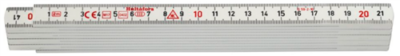 Duimstok HULTAFORS 200 cm glasfiber wit, 10-delig