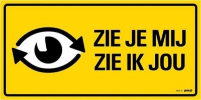 Pickup Sticker Zie je mij Zie ik jou 300x150 mm zelfklevend