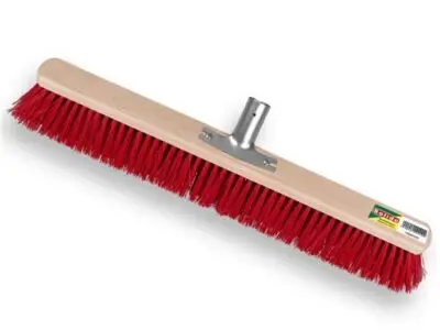 Stalbezem SOLIDE PPN rood 60 cm,met stokhouder, zonder steel