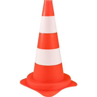 Pilon - Verkeerskegel KONVOX 50 cm PE, oranje met witte band