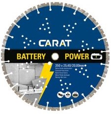 Carat zaagblad Battery Power Beton 250x25,40mm