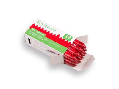 Merkkrijt - waskrijt KADEEM ROOD, diameter 13 mm (per doos v