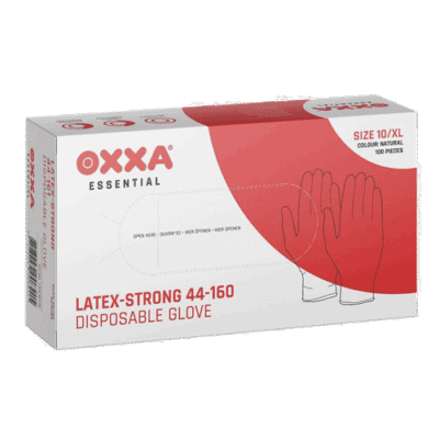 Oxxa Handschoen latex doos 100st mt.9