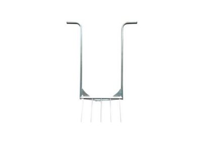 Woelvork DE PYPERE gelakt staal 52 cm, 5 rechte tanden, met