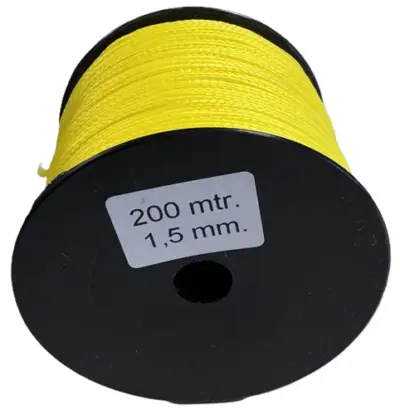 Draad geel 200mtr. 1,5mm.
