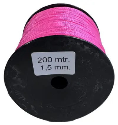 Draad roze 200mtr. 1,5mm.