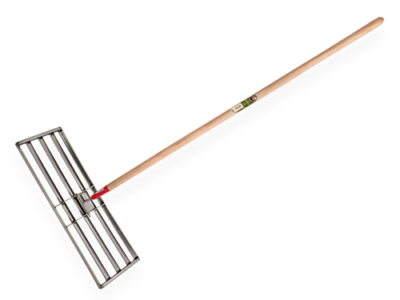 Atlas Egalisatiehark met 150 cm steel - RVS - 80x25 cm - 656